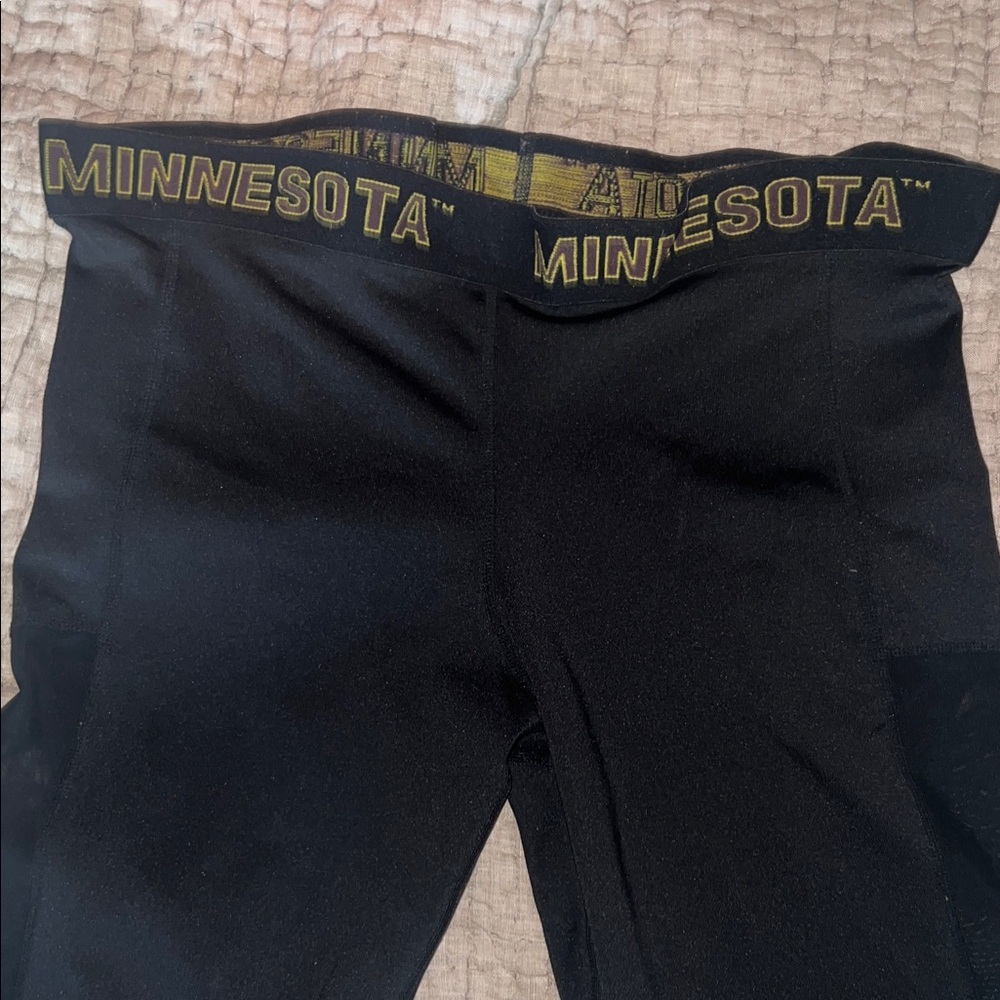 Minnesota Black Leggings SZ XL